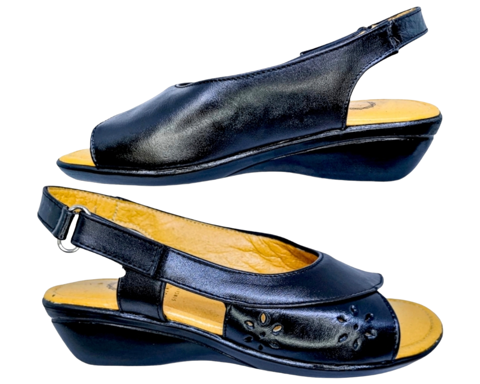 Foto 4 pulgar | Sandalias Enco Footwear de Piel Soft Comfort Negras para Mujer