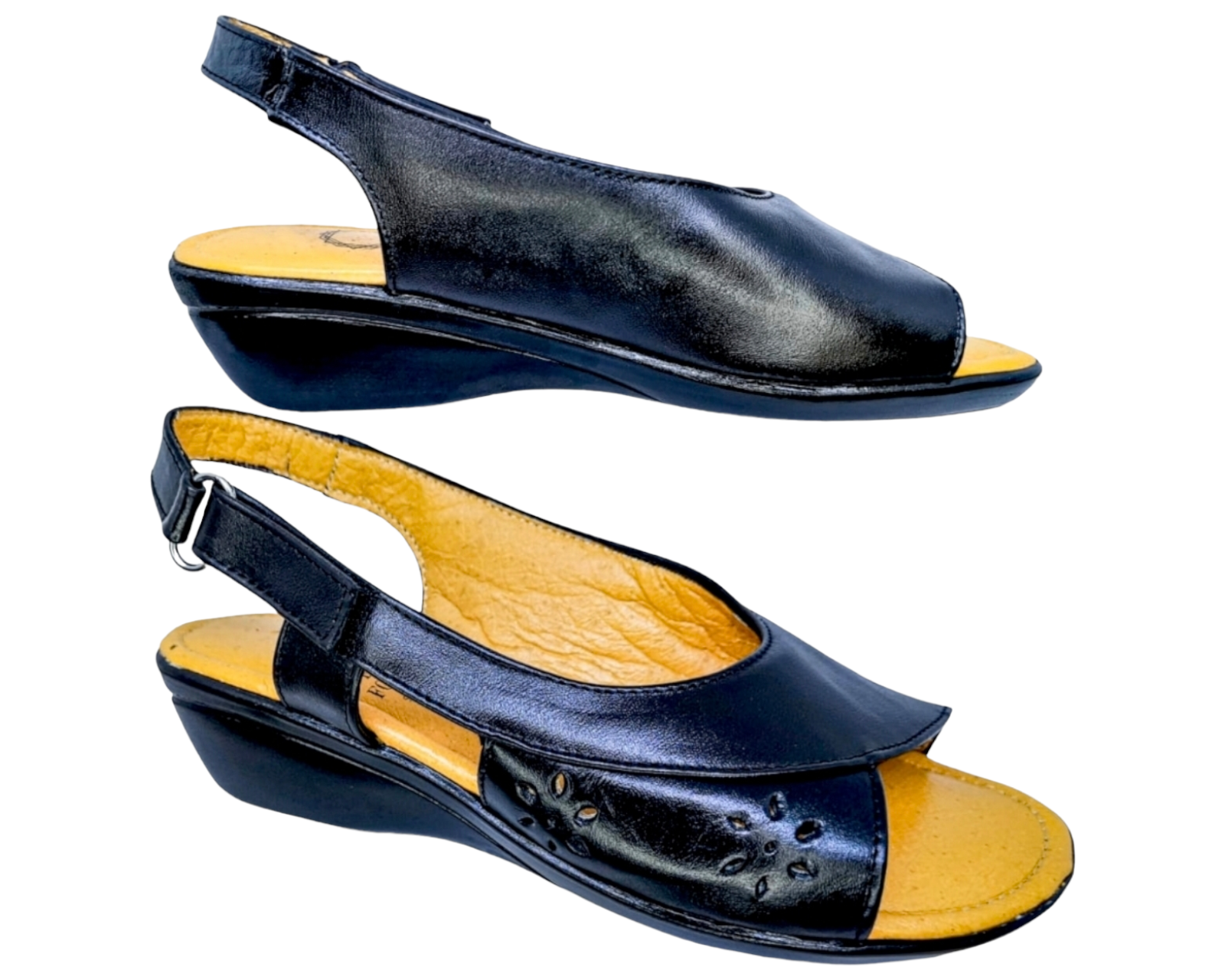Foto 5 pulgar | Sandalias Enco Footwear de Piel Soft Comfort Negras para Mujer