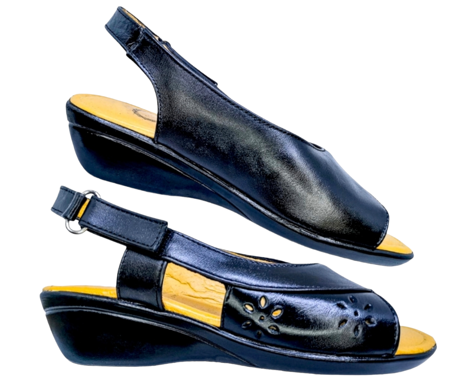 Foto 6 pulgar | Sandalias Enco Footwear de Piel Soft Comfort Negras para Mujer