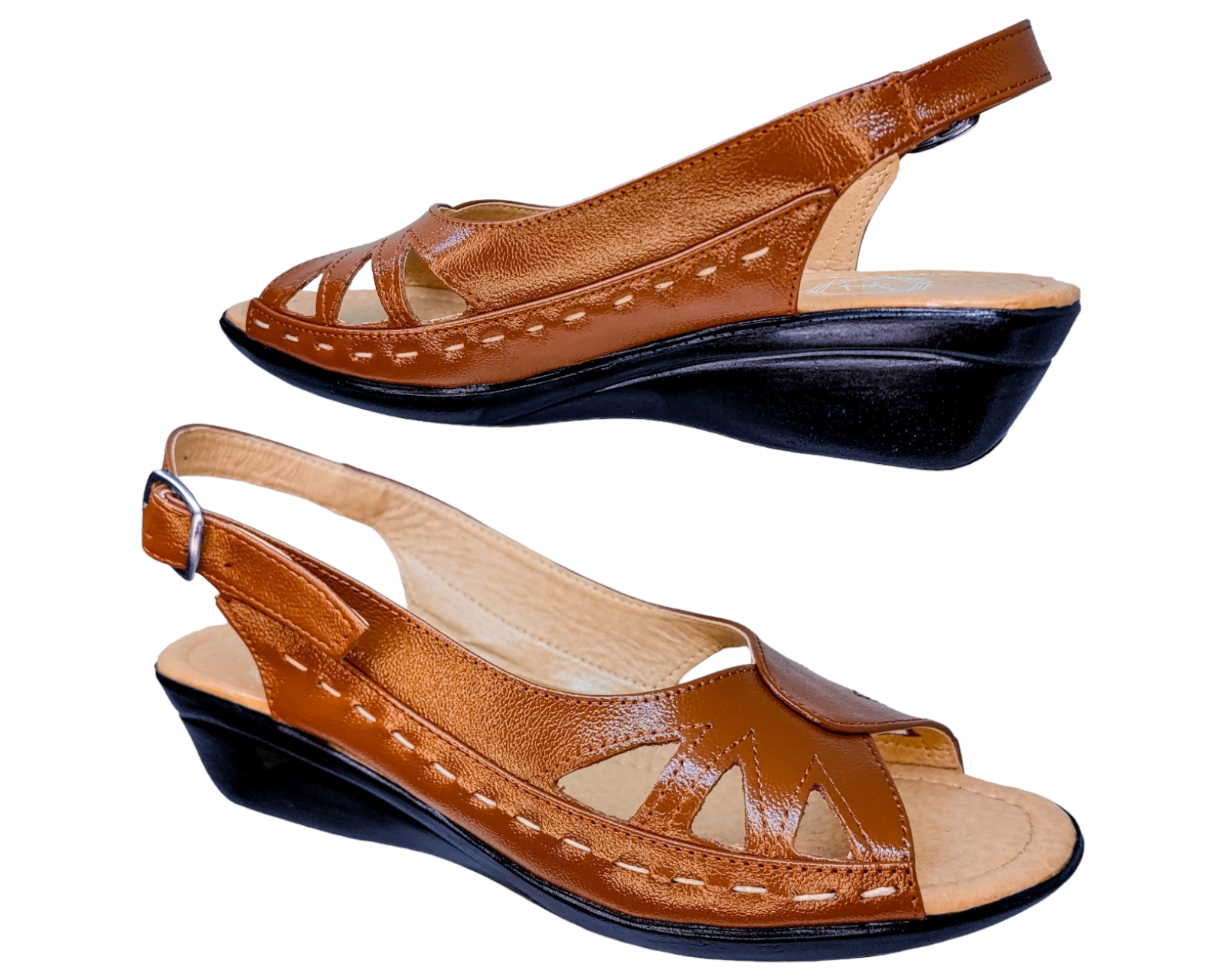 Foto 5 pulgar | Sandalias Enco Footwear de Piel Cafés para Mujer