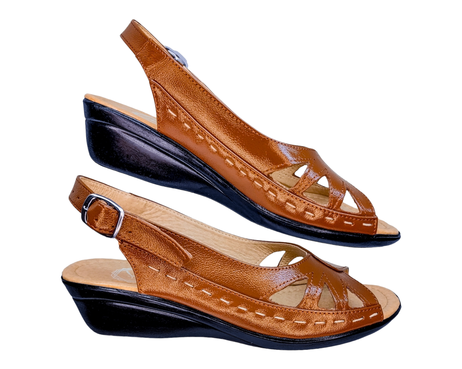 Foto 5 | Sandalias Enco Footwear de Piel Cafés para Mujer
