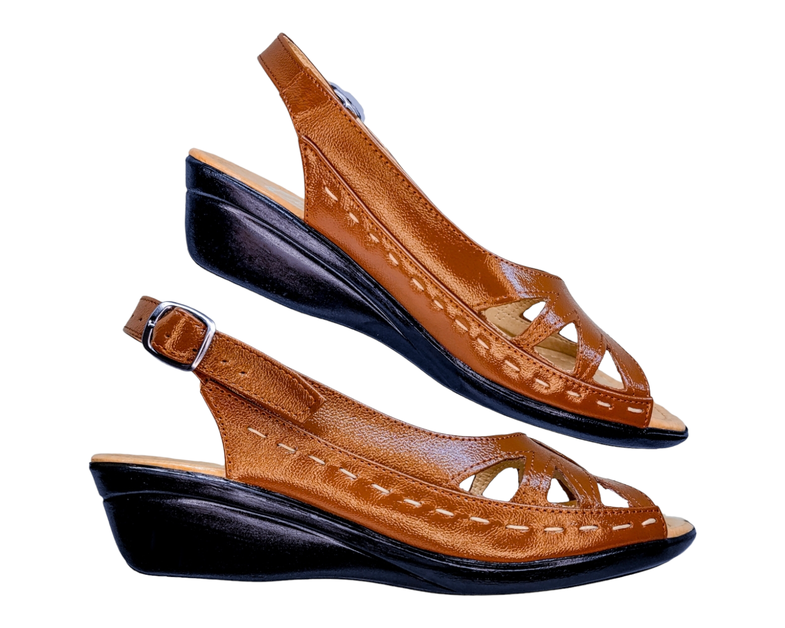 Foto 7 pulgar | Sandalias Enco Footwear de Piel Cafés para Mujer