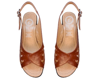 Foto 8 | Sandalias Enco Footwear de Piel Cafés para Mujer