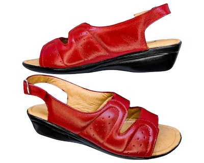 Foto 5 | Sandalias Enco Footwear de Piel Soft Comfort Rojas para Mujer