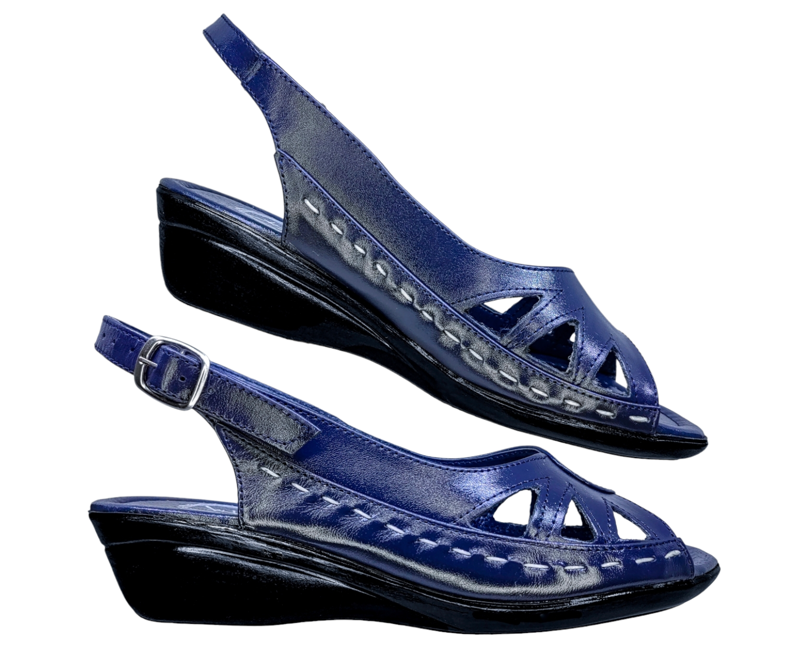 Foto 4 pulgar | Sandalias Enco Footwear de Piel Azules para Mujer