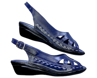 Foto 3 | Sandalias Enco Footwear de Piel Azules para Mujer