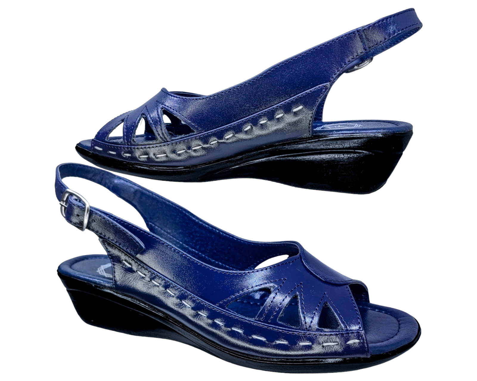 Foto 5 pulgar | Sandalias Enco Footwear de Piel Azules para Mujer