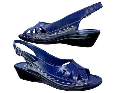 Foto 4 | Sandalias Enco Footwear de Piel Azules para Mujer