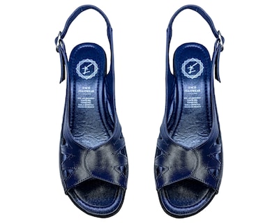 Foto 8 | Sandalias Enco Footwear de Piel Azules para Mujer