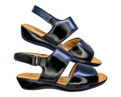 Foto 4 | Sandalias para Mujer Enco Footwear de Piel Soft Comfort Negras