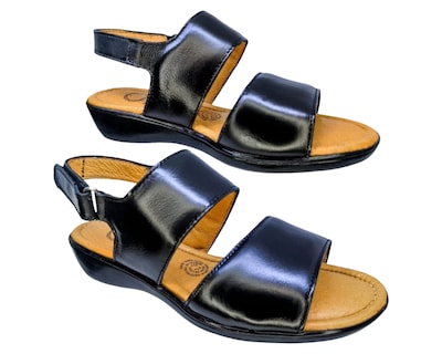 Foto 5 | Sandalias para Mujer Enco Footwear de Piel Soft Comfort Negras