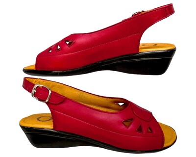 Foto 3 | Sandalias para Mujer Enco Footwear de Piel Soft Comfort Rojas