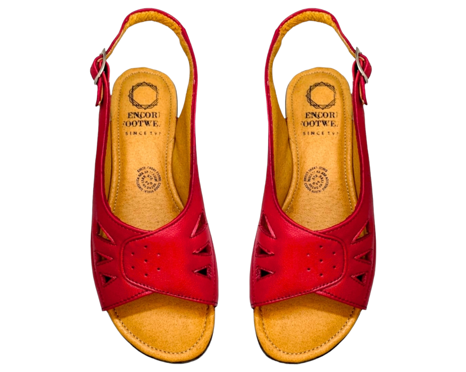 Foto 9 pulgar | Sandalias para Mujer Enco Footwear de Piel Soft Comfort Rojas