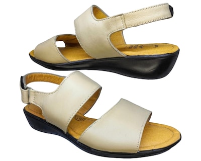 Foto 5 | Sandalias para Mujer Enco Footwear de Piel Soft Comfort Beiges