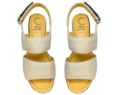 Foto 8 | Sandalias para Mujer Enco Footwear de Piel Soft Comfort Beiges