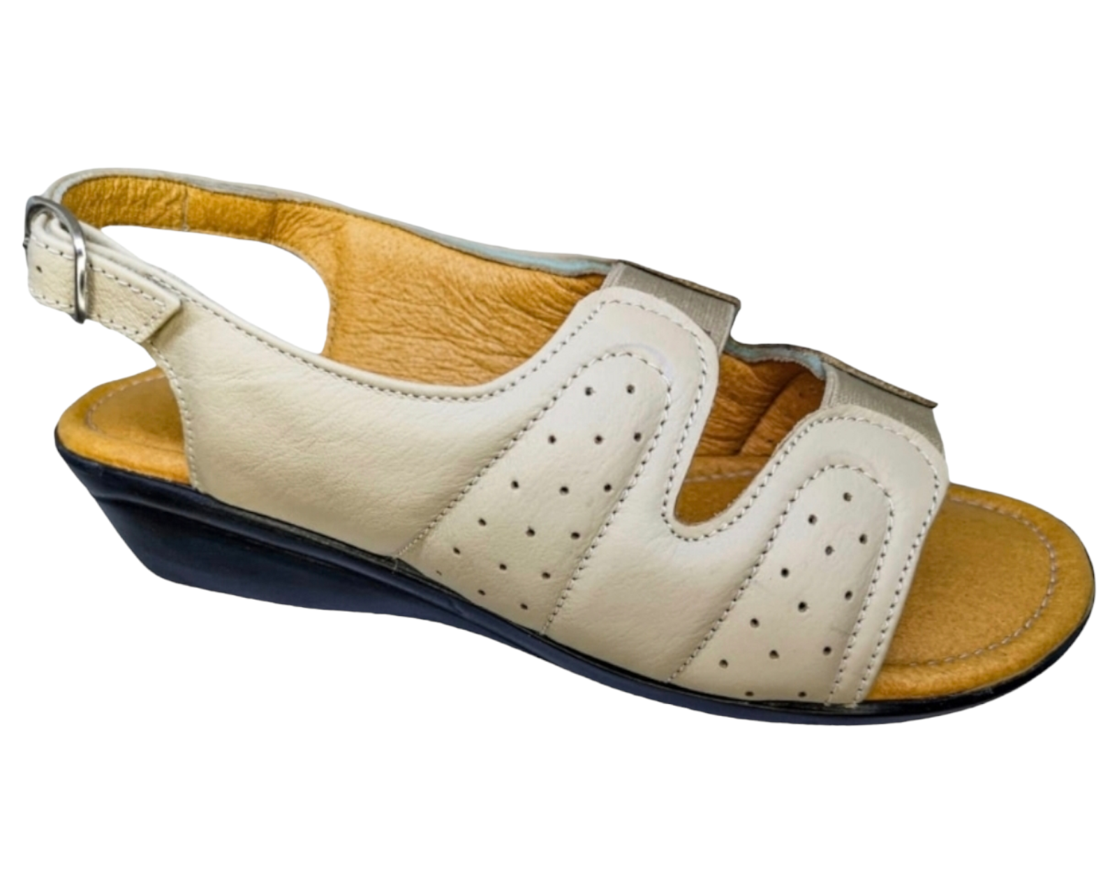 Foto 2 pulgar | Sandalias para Mujer Enco Footwear de Piel Soft Comfort Beiges