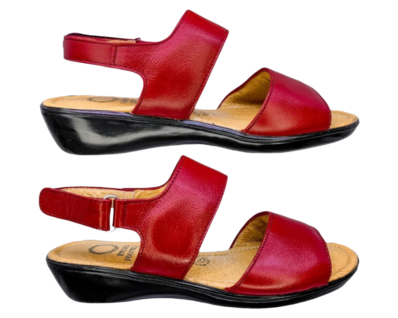 Foto 3 pulgar | Sandalias para Mujer Enco Footwear de Piel Soft Comfort Rojas