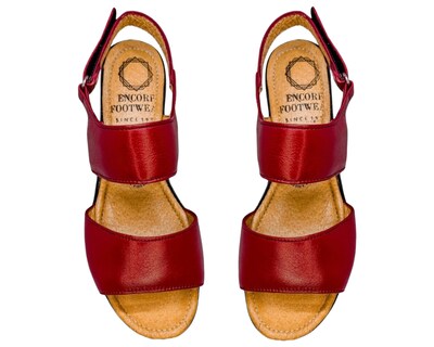 Foto 8 | Sandalias para Mujer Enco Footwear de Piel Soft Comfort Rojas