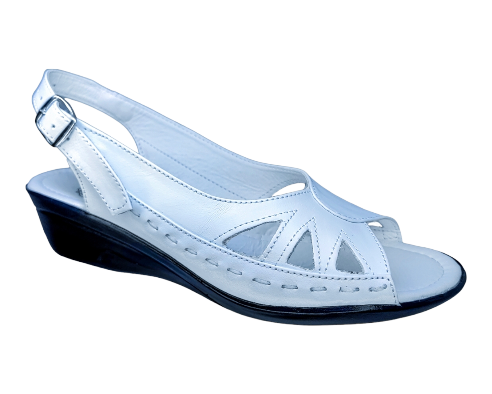 Foto 2 pulgar | Sandalias Enco Footwear de Piel Blancas para Mujer