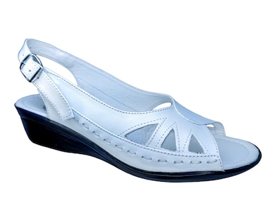Foto 1 | Sandalias Enco Footwear de Piel Blancas para Mujer