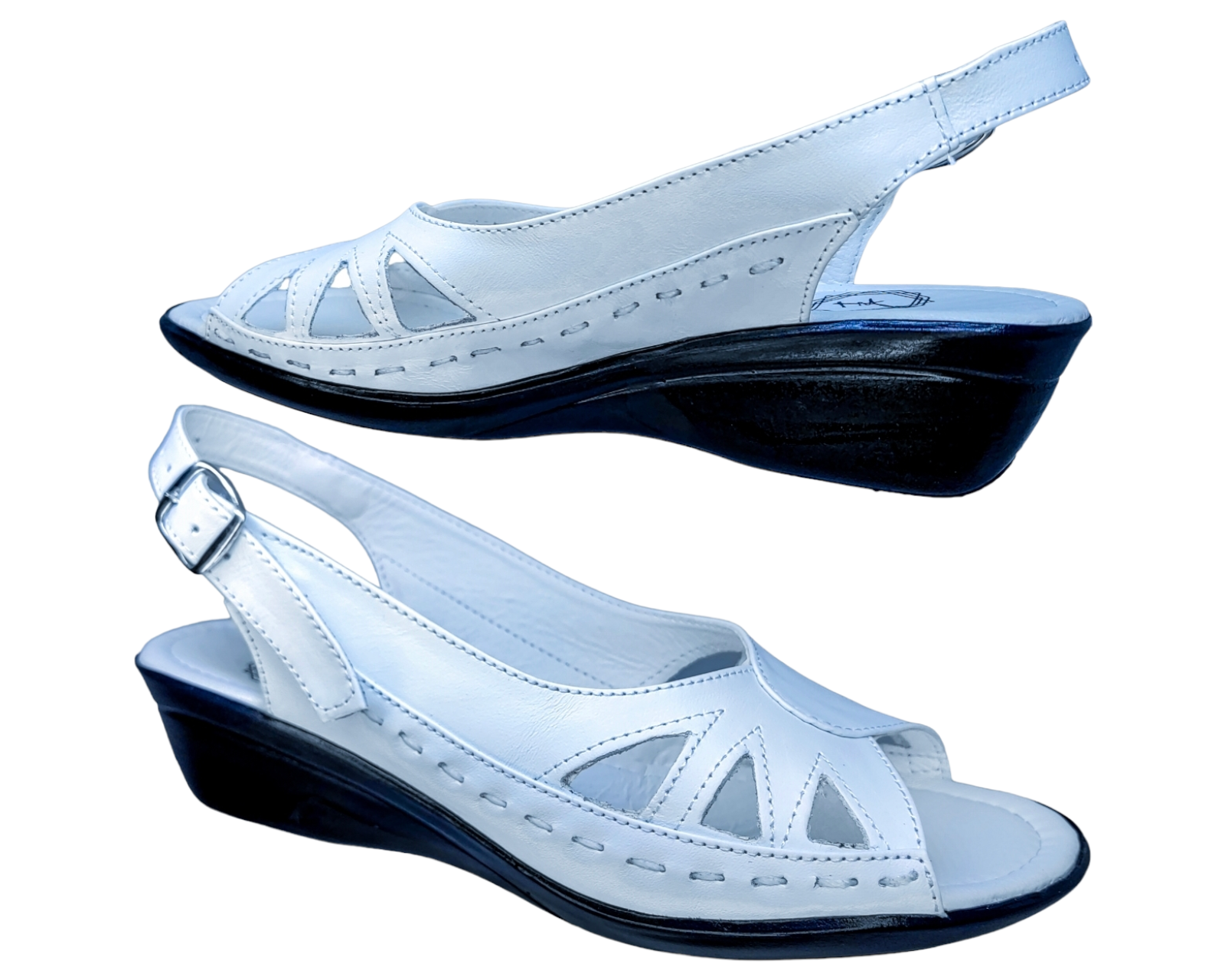 Foto 3 pulgar | Sandalias Enco Footwear de Piel Blancas para Mujer