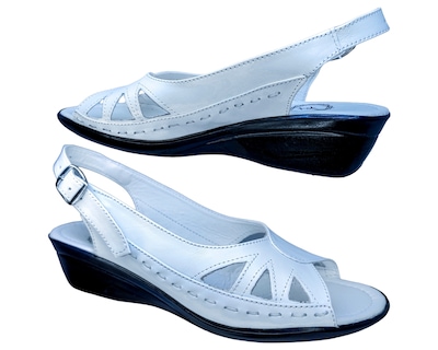 Foto 2 | Sandalias Enco Footwear de Piel Blancas para Mujer