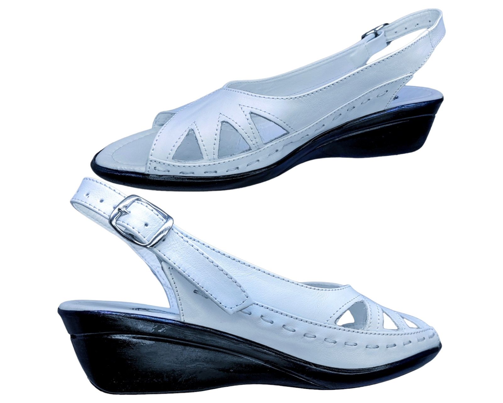 Foto 4 pulgar | Sandalias Enco Footwear de Piel Blancas para Mujer