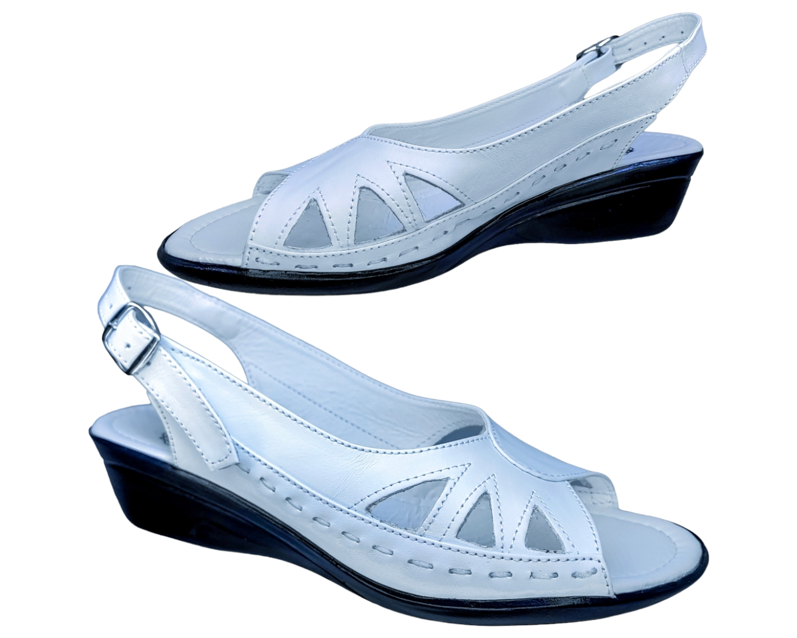 Foto 6 pulgar | Sandalias Enco Footwear de Piel Blancas para Mujer