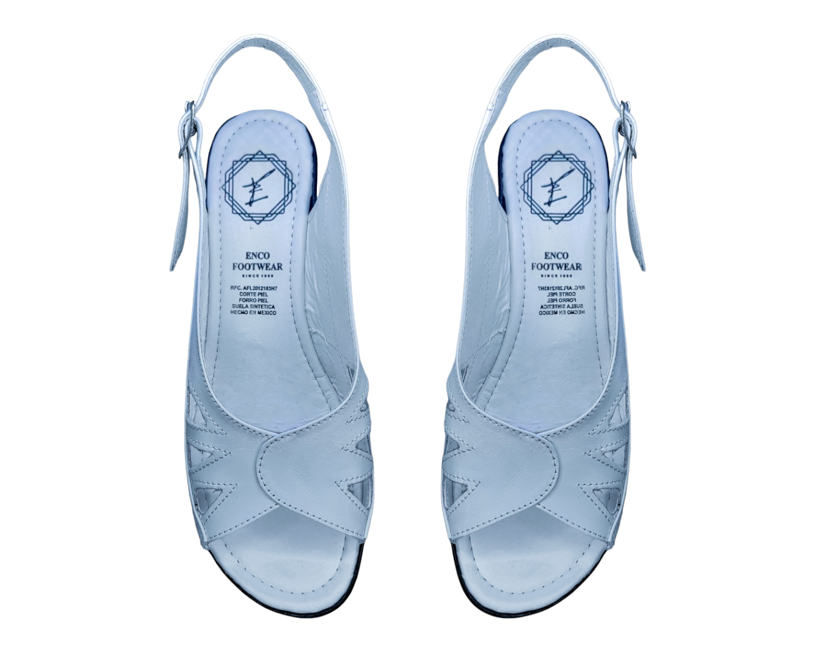 Foto 8 | Sandalias Enco Footwear de Piel Blancas para Mujer