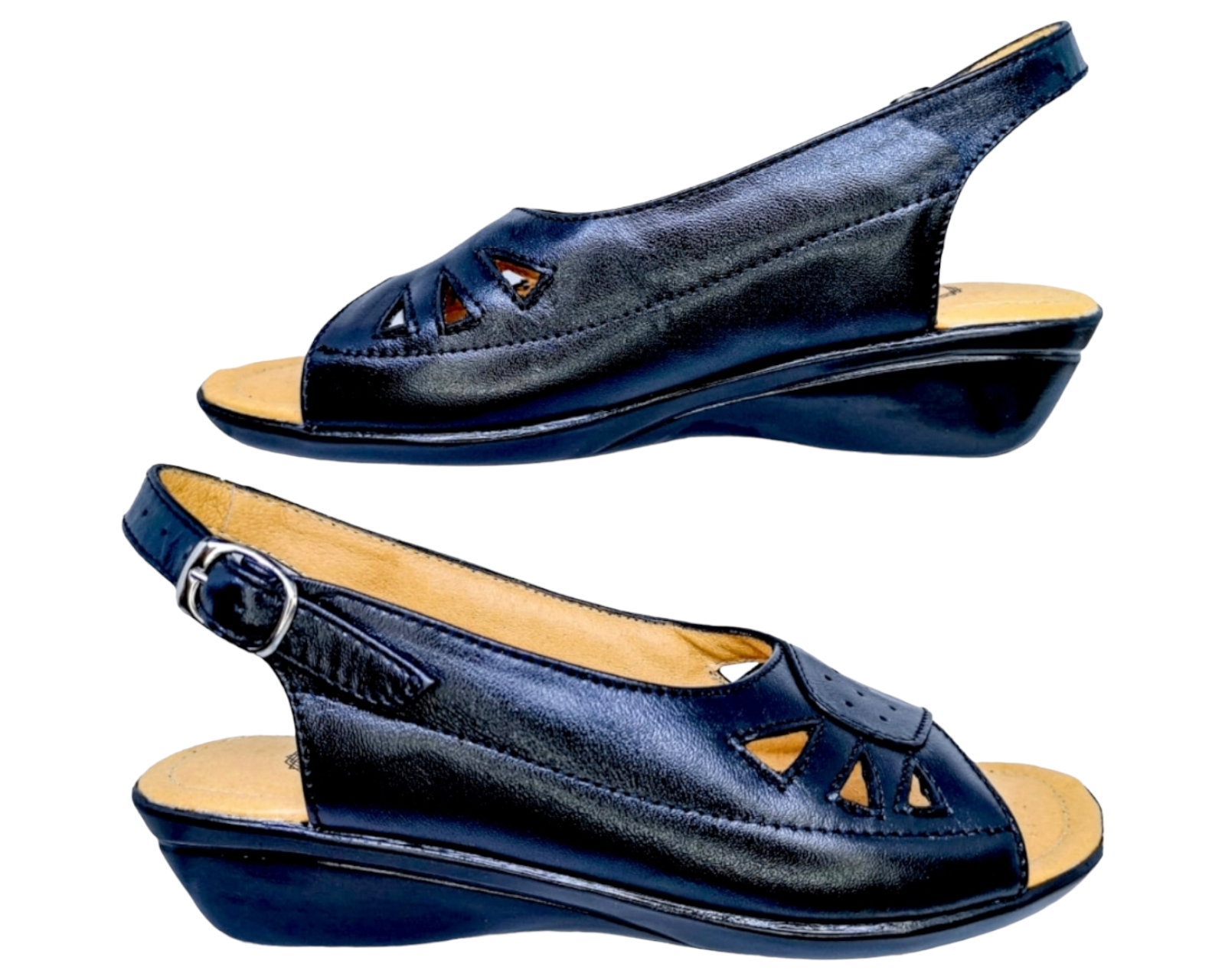 Foto 2 | Sandalias para Mujer Enco Footwear de Piel Soft Comfort Negras