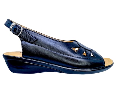 Foto 7 | Sandalias para Mujer Enco Footwear de Piel Soft Comfort Negras
