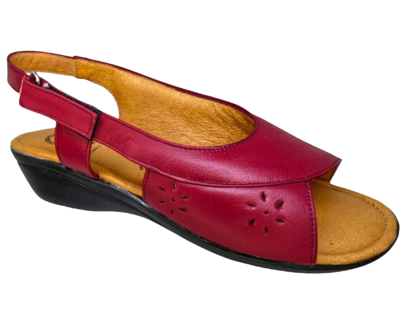 Foto 2 pulgar | Sandalias para Mujer Enco Footwear de Piel Soft Comfort Rojas