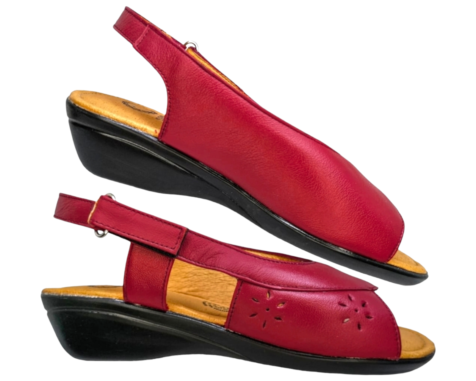 Foto 3 pulgar | Sandalias para Mujer Enco Footwear de Piel Soft Comfort Rojas