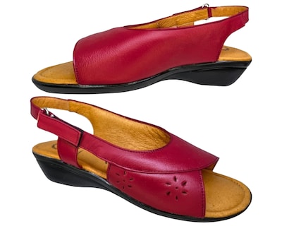 Foto 3 | Sandalias para Mujer Enco Footwear de Piel Soft Comfort Rojas