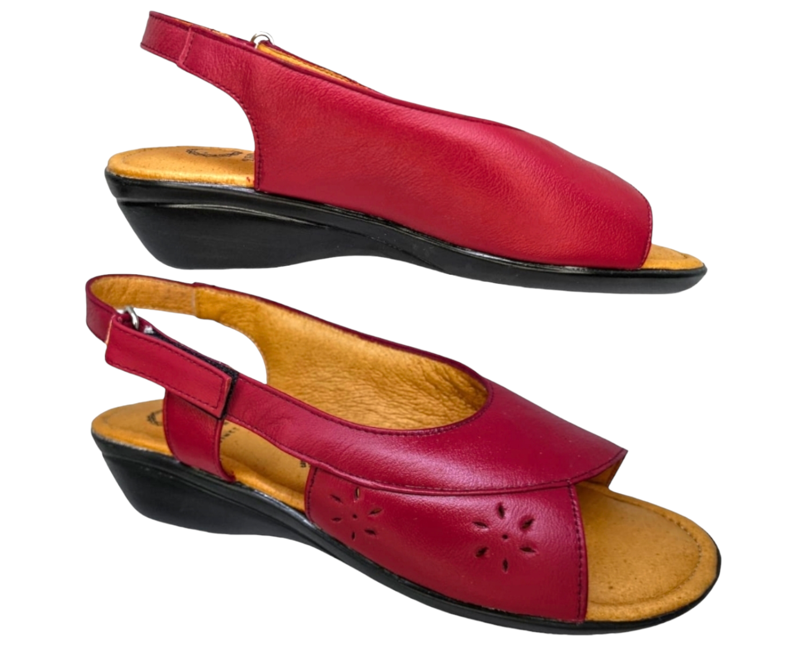 Foto 5 pulgar | Sandalias para Mujer Enco Footwear de Piel Soft Comfort Rojas
