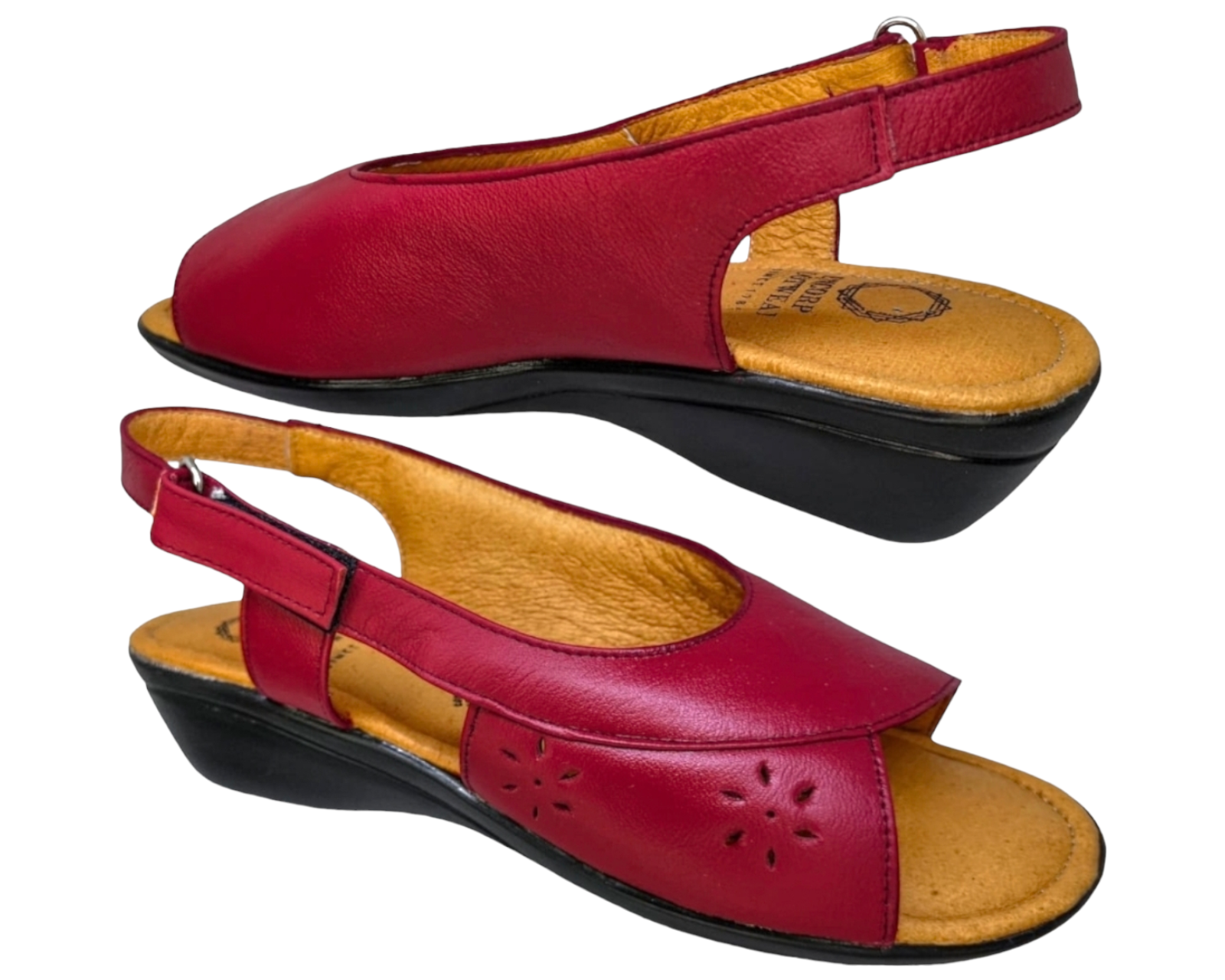 Foto 6 pulgar | Sandalias para Mujer Enco Footwear de Piel Soft Comfort Rojas