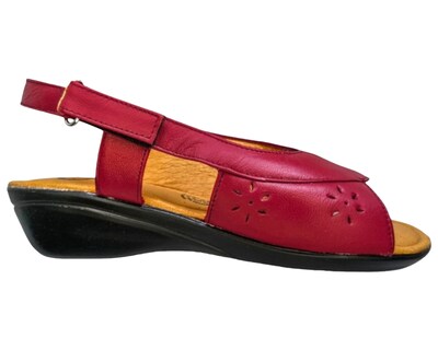 Foto 7 | Sandalias para Mujer Enco Footwear de Piel Soft Comfort Rojas