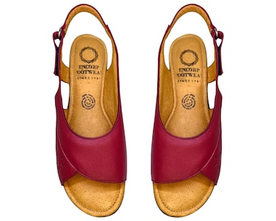Foto 8 | Sandalias para Mujer Enco Footwear de Piel Soft Comfort Rojas