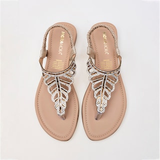 Foto 3 | Sandalias MoraMora Doradas para Mujer