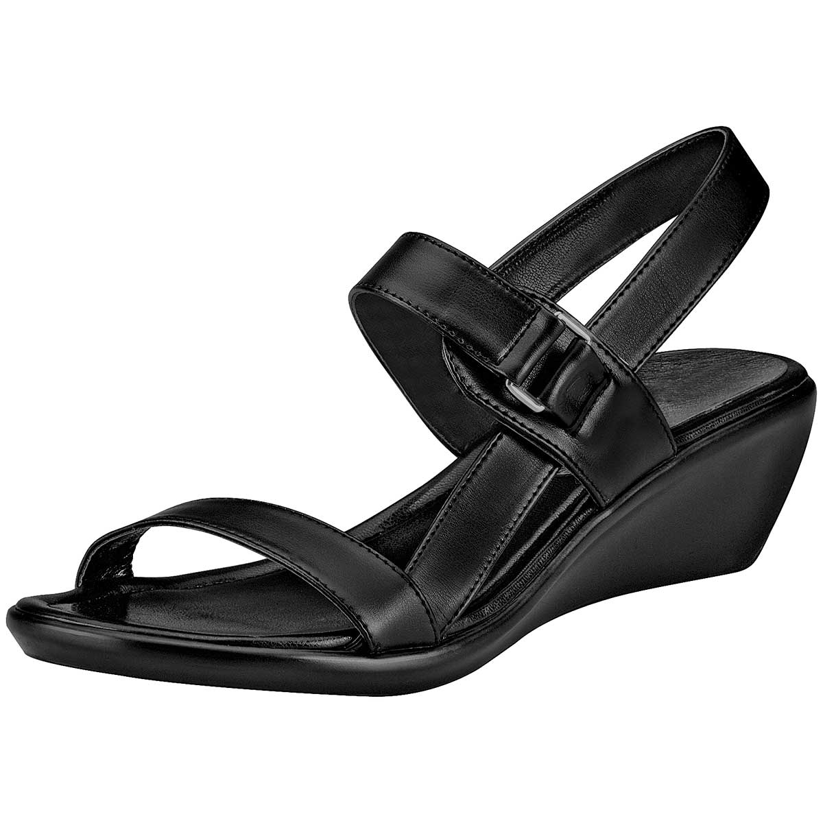 Foto 2 pulgar | Sandalia Pravia Negra 21306-1 para Mujer