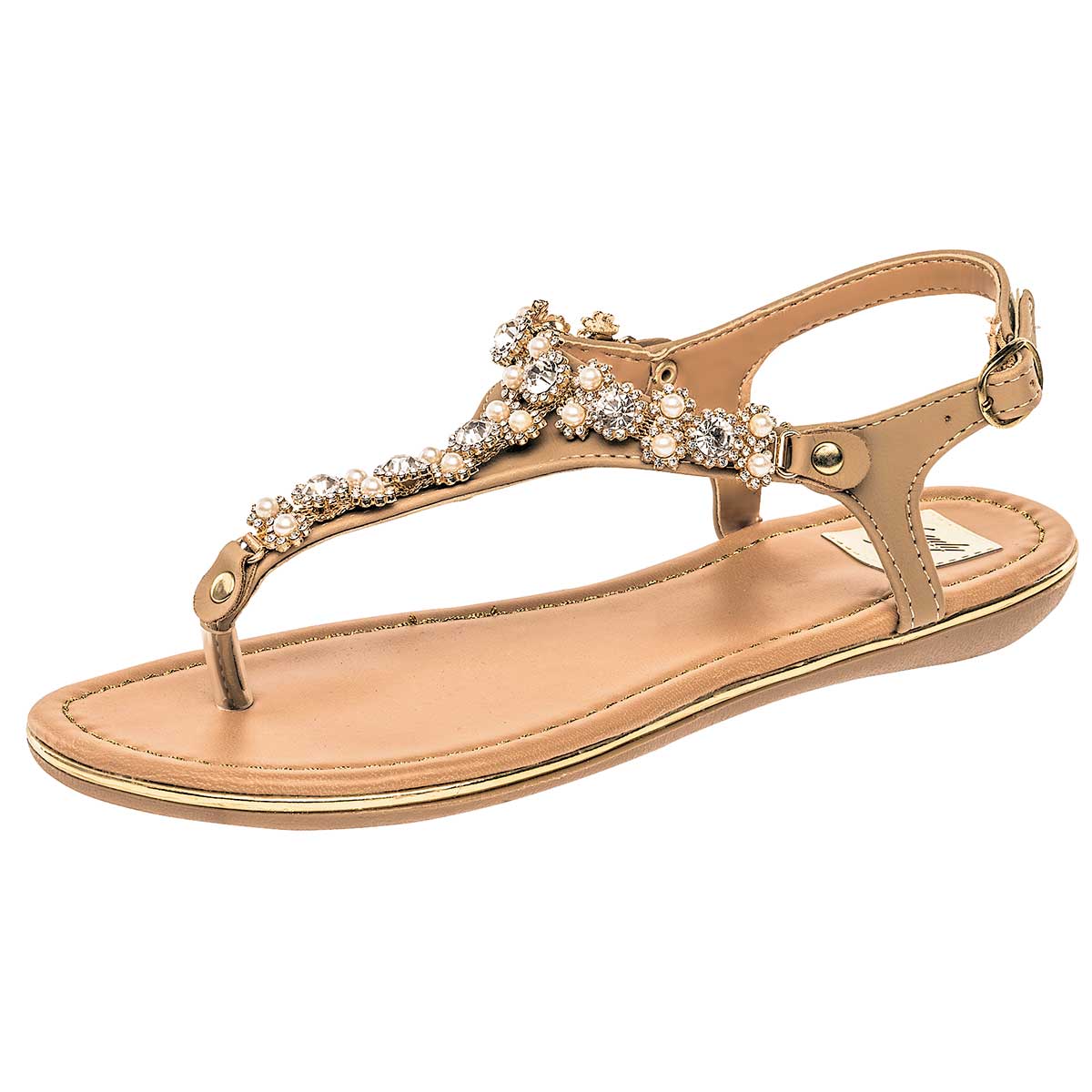 Foto 2 pulgar | Sandalia Lady One Beige 66278-1 para Mujer