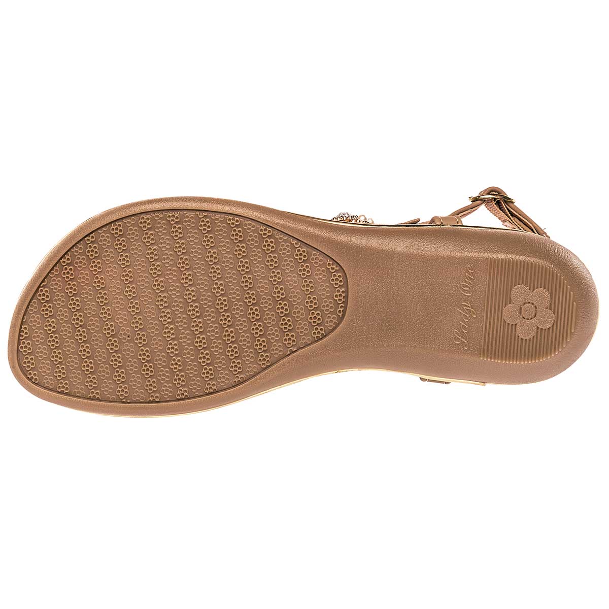 Foto 4 pulgar | Sandalia Lady One Beige 66278-1 para Mujer