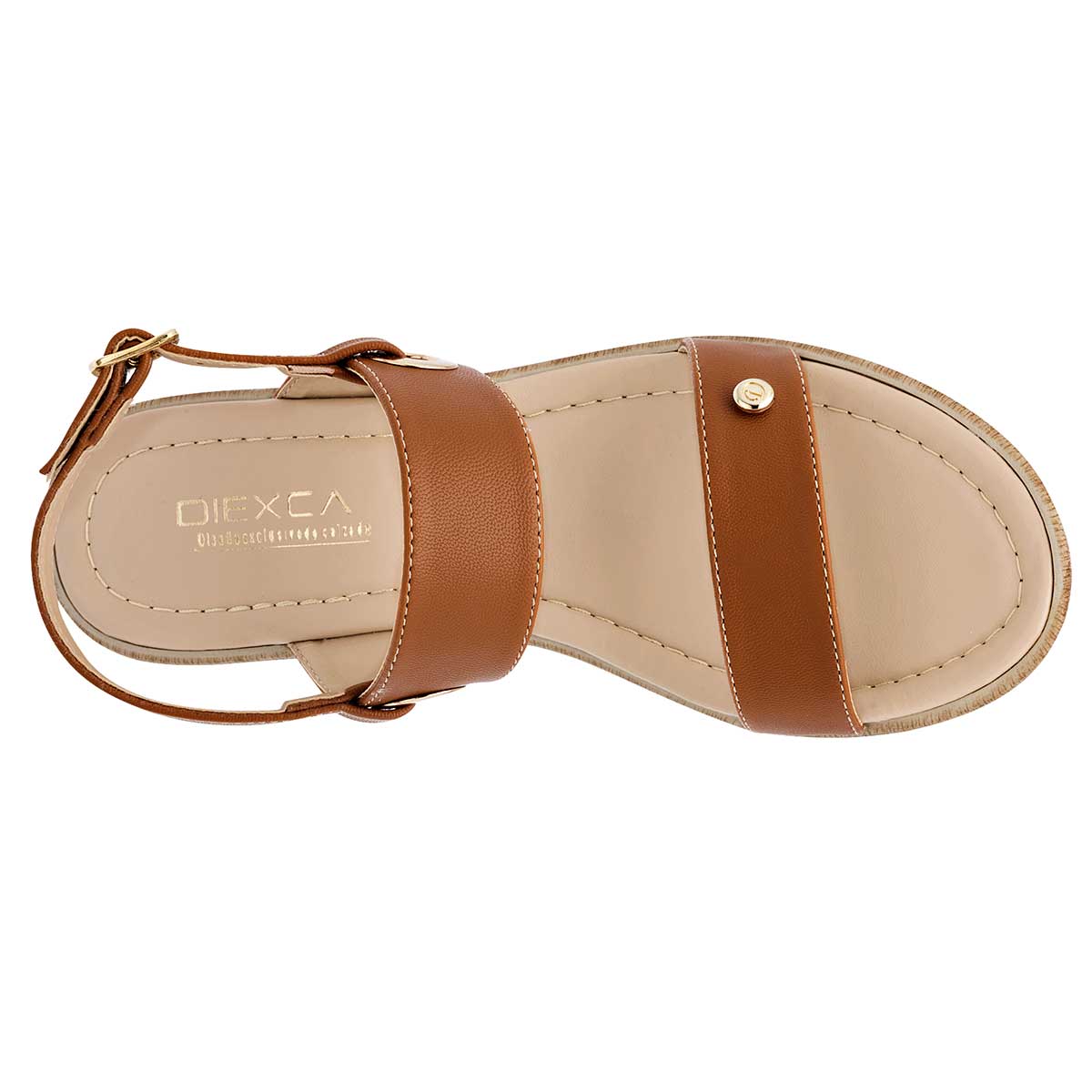 Foto 3 pulgar | Sandalia para Mujer Diexca Camel 108489-1