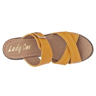 Foto 2 | Sandalias Lady One Amarillas para Mujer