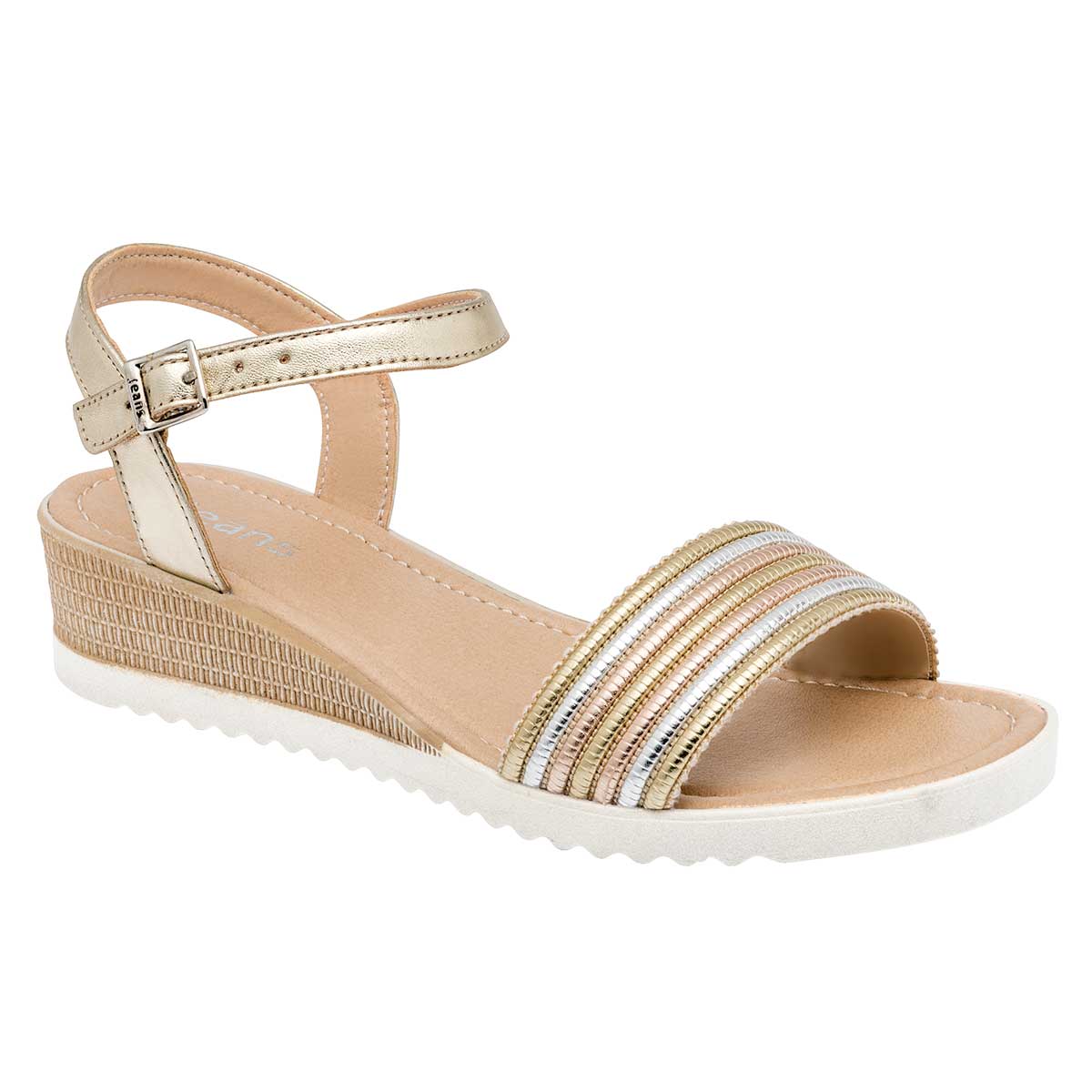 Foto 2 pulgar | Sandalias Jeans Shoes Doradas para Mujer