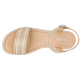 Foto 2 | Sandalias Jeans Shoes Doradas para Mujer