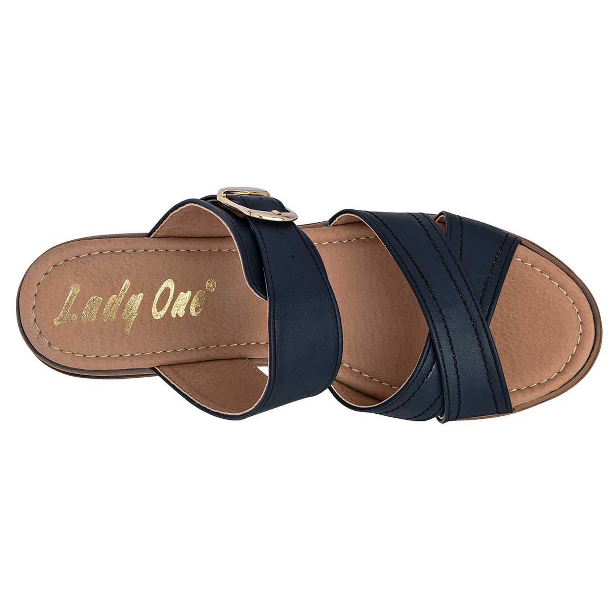 Foto 3 pulgar | Sandalias Lady One Marino para Mujer
