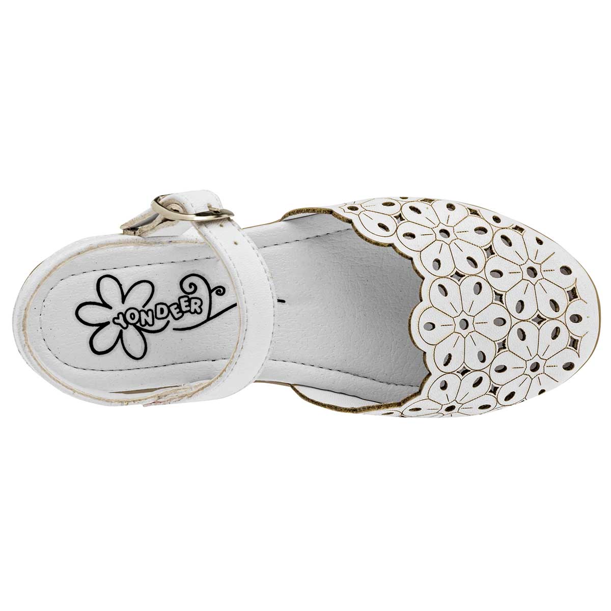 Foto 2 | Sandalias Yondeer 95268-2 Blancas para Mujer
