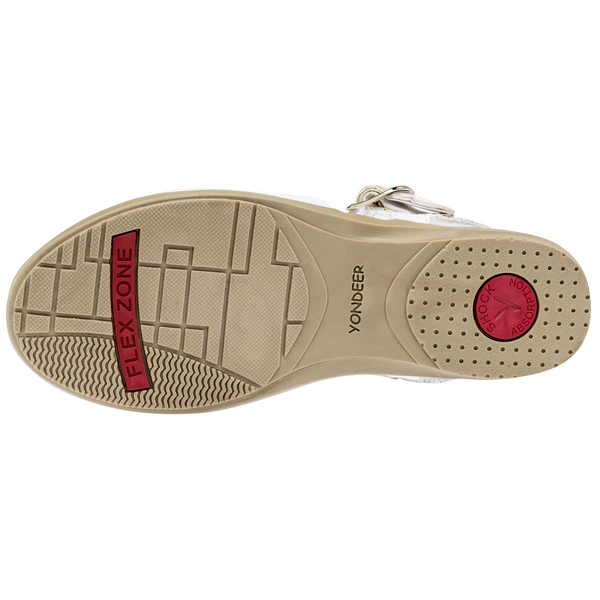 Foto 3 | Sandalias Yondeer 95268-2 Blancas para Mujer