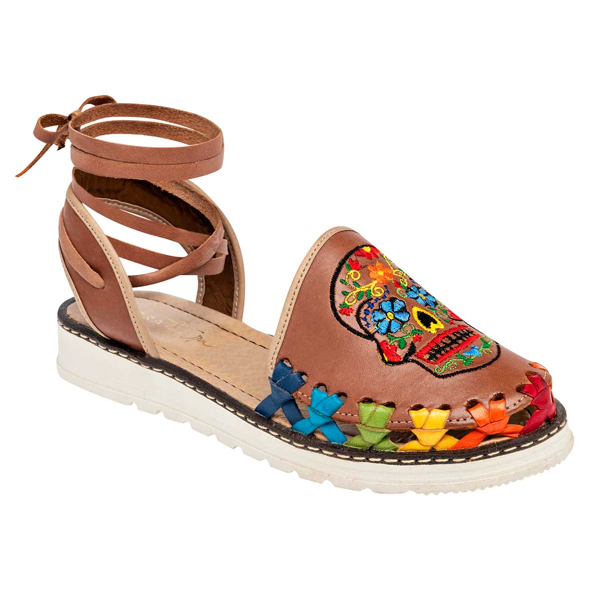 Sandalia Mora Tierra Camel Multicolor Código 111329-1 para Mujer